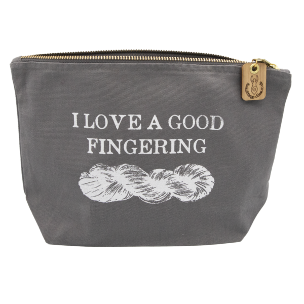 I love a good fingering screen printed cotton bag
