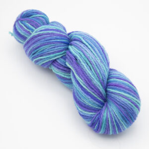 Kingfisher hand dyed skeins of DK Blue Faced Leicester wool