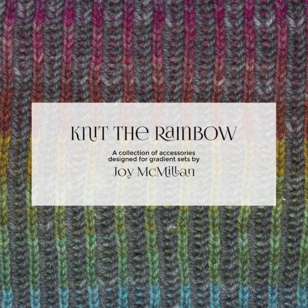 Knit The Rainbow pattern booklet cover