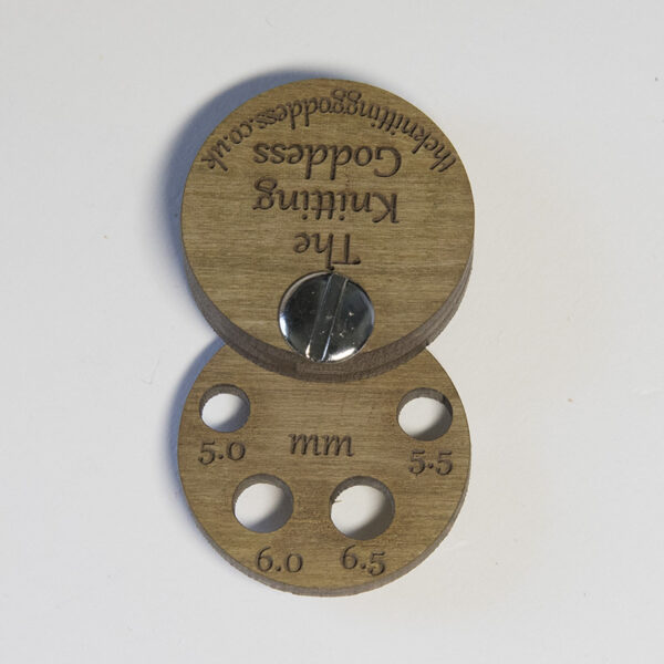 walnut wood needle gauge