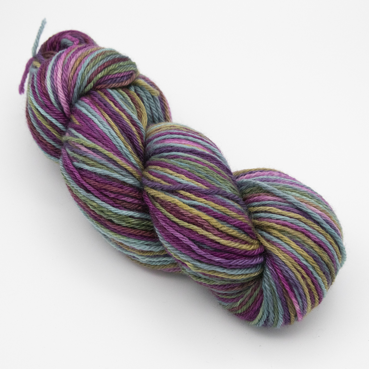 Shadier Rainbow hand dyed skeins of DK Blue Faced Leicester wool