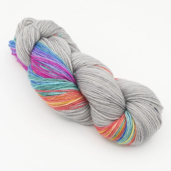 rainbow colours simple strip sock kit hand dyed yarn british wool