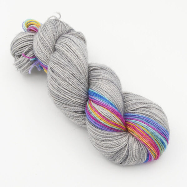 rainbow colours simple strip sock kit hand dyed yarn british wool