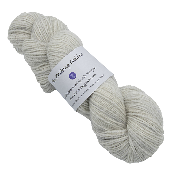 Skeins of hand dyed britsock yarn - pearl