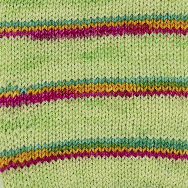 printer ink and lime self striping sock yarn british bfl nylon hand dyed in yorkshire uk