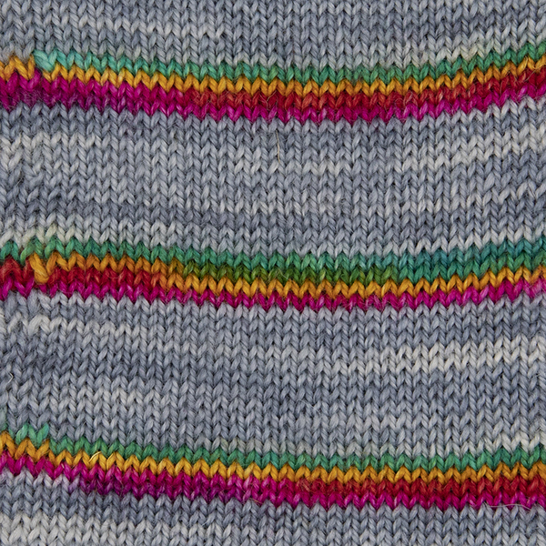 printer ink and superhero genes self striping sock yarn british bfl nylon hand dyed in yorkshire uk