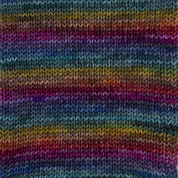 silver rainbow self striping sock yarn british bfl nylon hand dyed in yorkshire gb