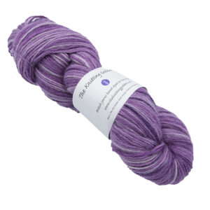 Skein of hand dyed britsock yarn - silver wisteria