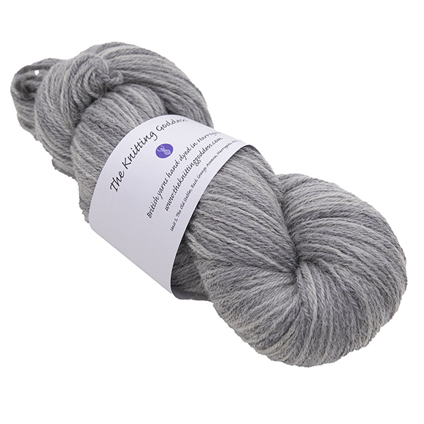 Baby elephant britsock - semi solid dark silver grey hand dyed yarn