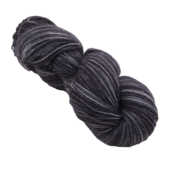 Coal britsock - semi solid dark grey hand dyed yarn