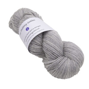 Dormouse Breath britsock - semi solid light grey hand dyed yarn