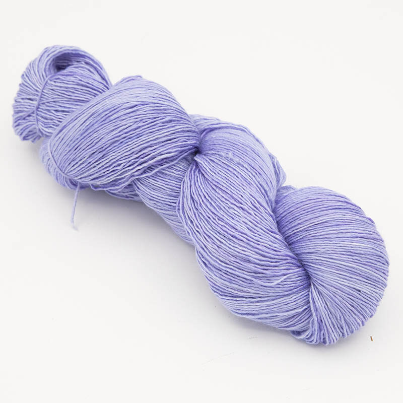 skein of lilac yarn wool and solk for skint skeins, singles