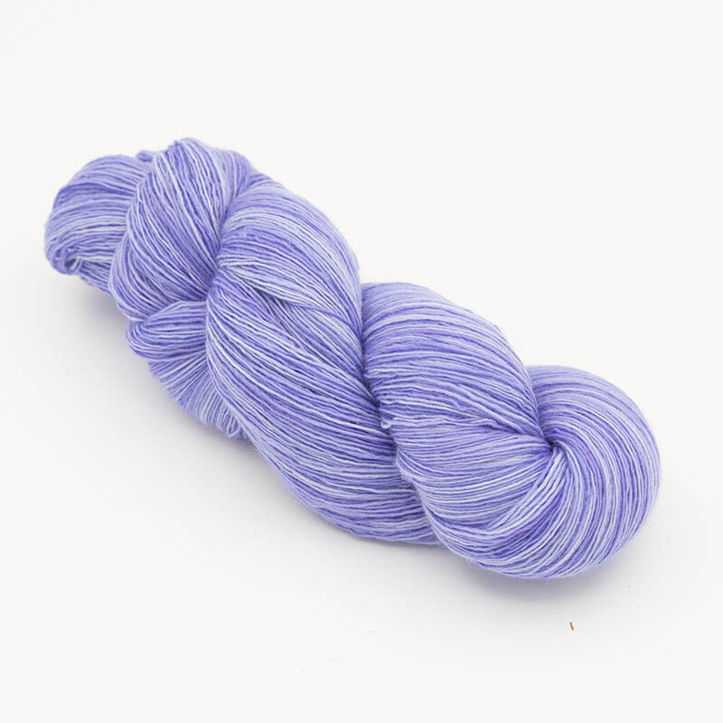 skein of lilac yarn for skint skeins, singles