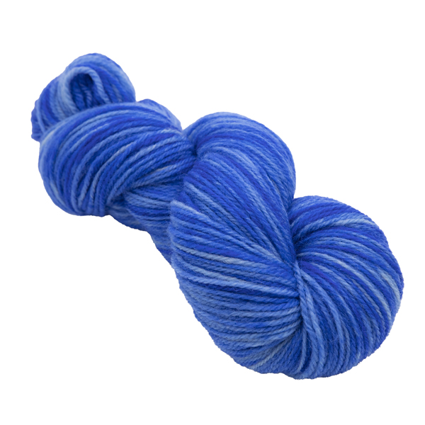 hand dyed DK sock yarn in blue