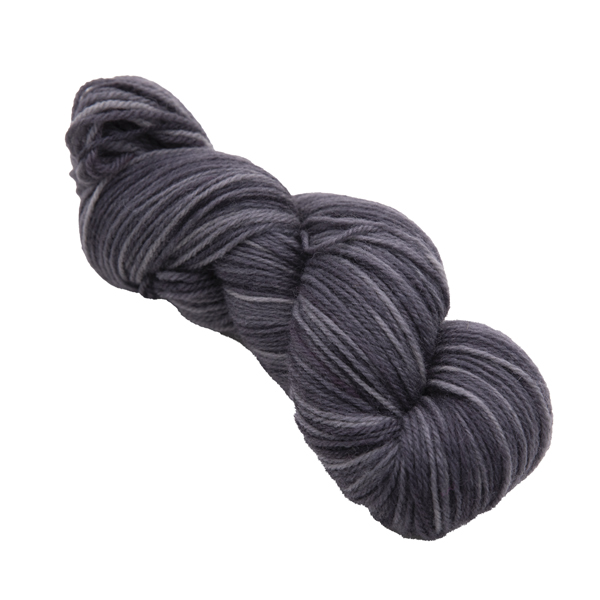 hand dyed DK sock yarn in dark grey