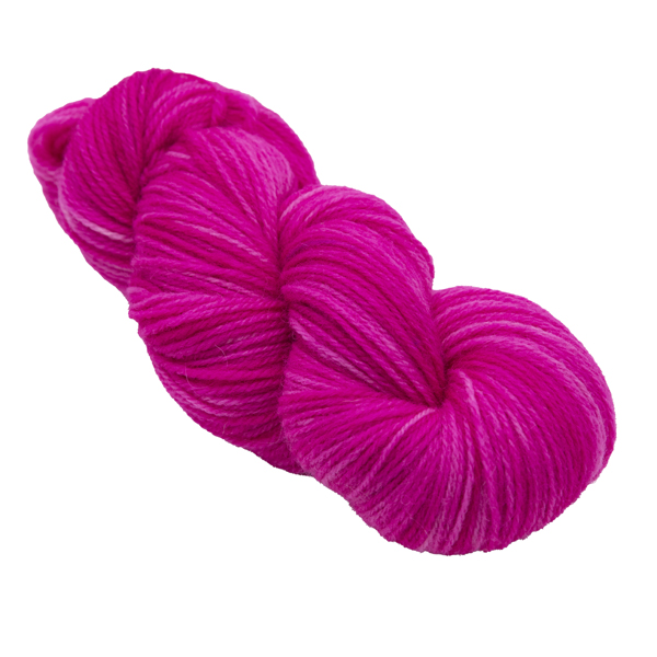 hand dyed DK sock yarn in pink