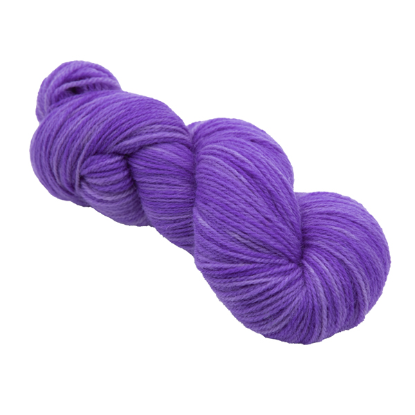 hand dyed DK sock yarn in purple