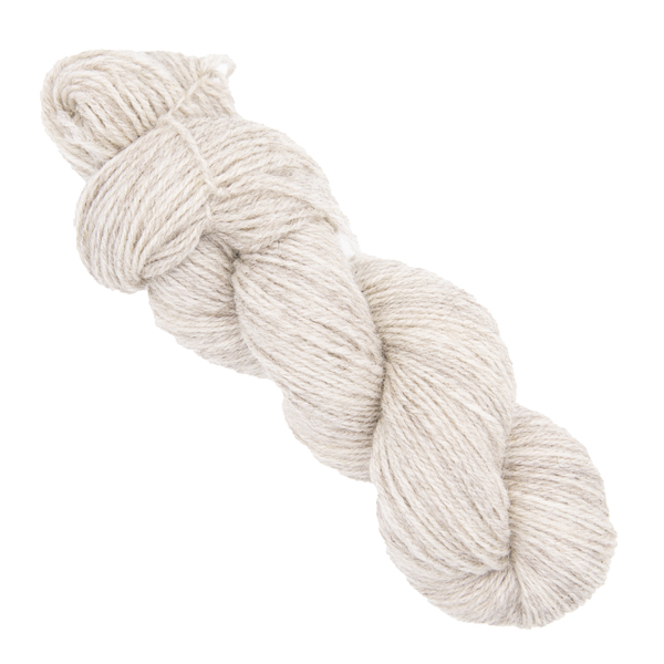 pale silver skein of hand dyed yarn