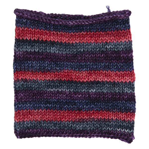 bramble yarn knitted sample