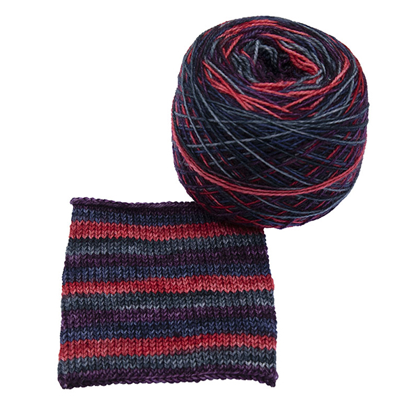 bramble yarn with knitted sample