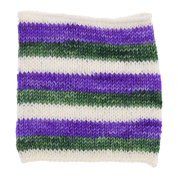 gender queer pride flag yarn knitted sample