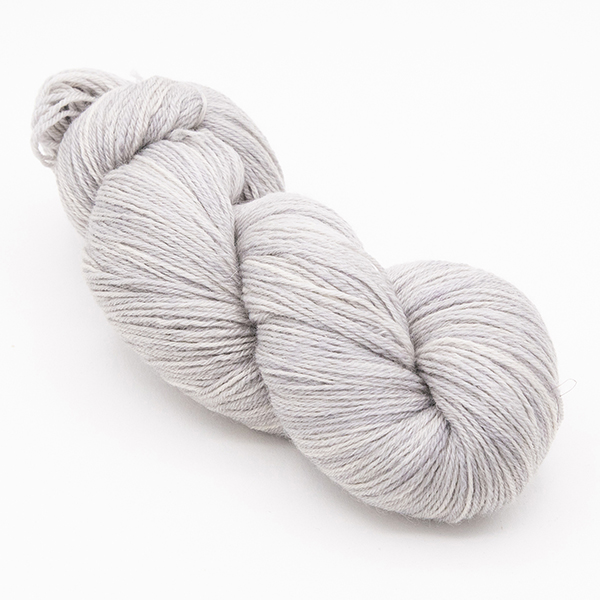 skein of hand dyed pearl yarn