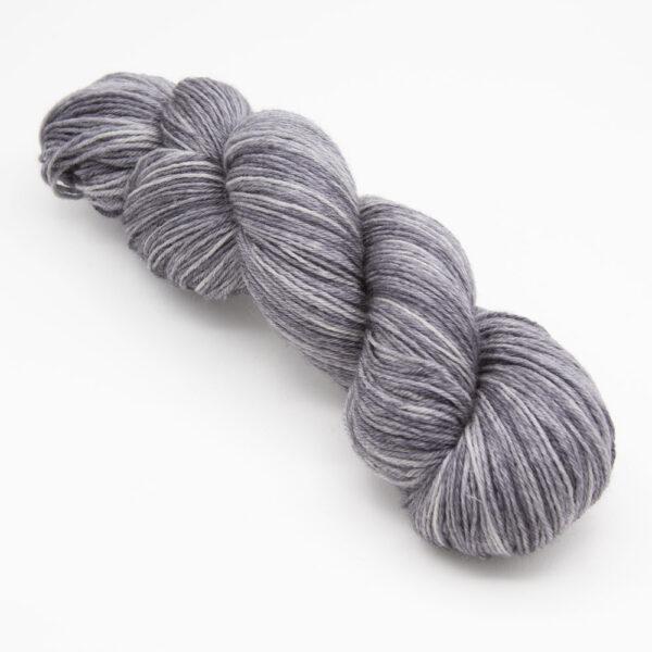 skein of baby elephant Bluefaced Leicester wool