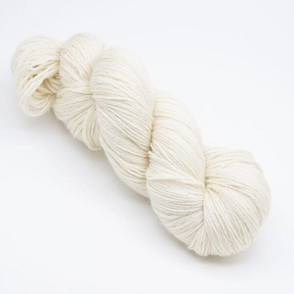 skein of cream Bluefaced Leicester wool