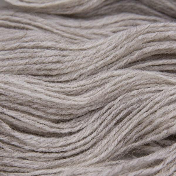 naked silver hand dyed sock yarn, close up showing tonal variations