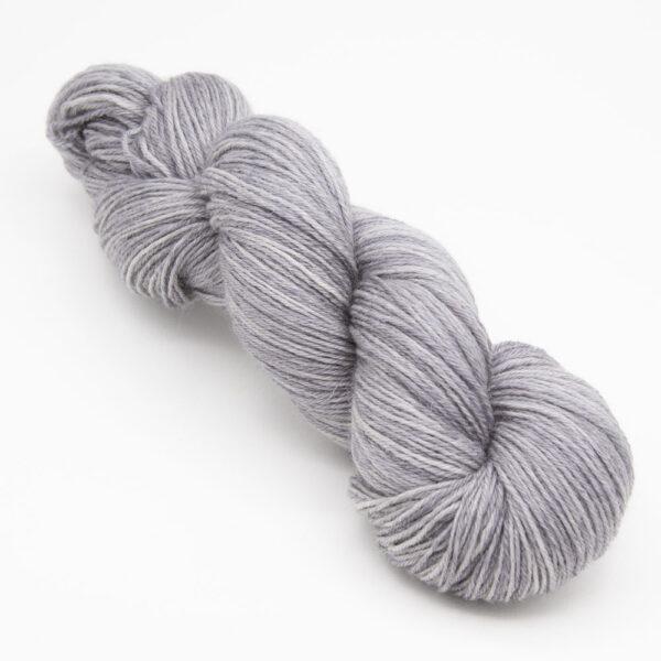 skein of silver Bluefaced Leicester wool