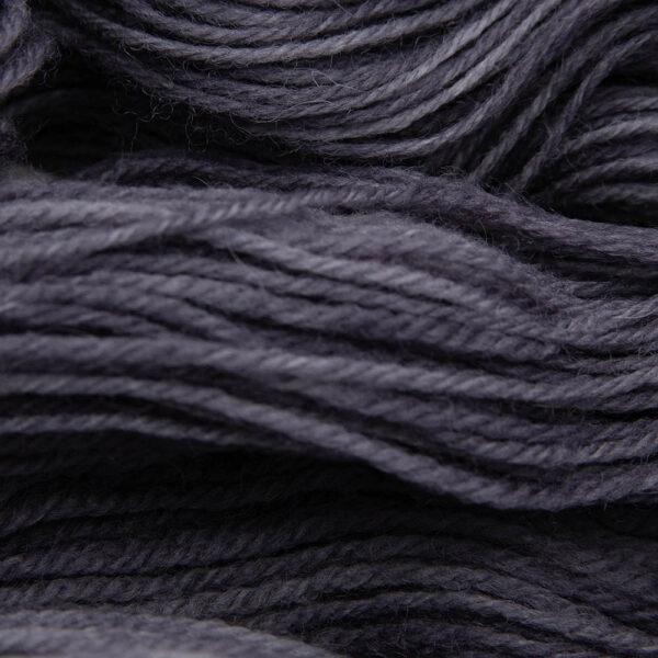close up of charcoal (mid grey) DK sock wool