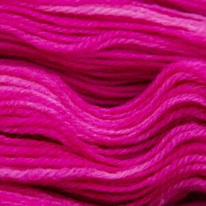 close up of magenta pink DK sock wool
