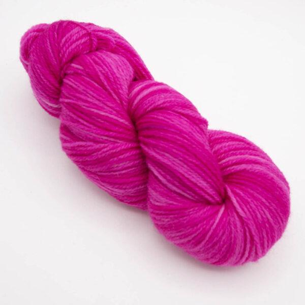 skein of magenta pink DK sock wool
