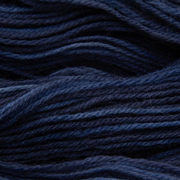 close up of navy DK sock wool