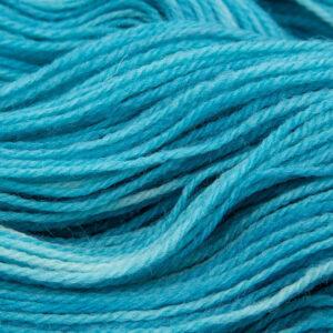 close up of turquoise DK sock wool