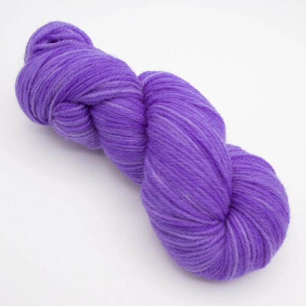 skein of violet DK sock wool