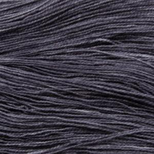 close up of hand dyed coal yarn